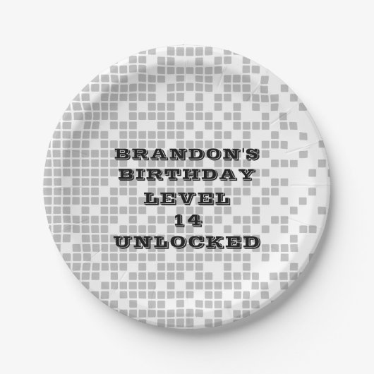 BRUH YOU IN Teen Boy Verjaardagsfeestje Videogame Papieren Bordje (Voorkant)