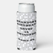 BRUH YOU IN Teen Boy Verjaardagsfeestje Videogame Seltzer Blikjeskoeler (Seltzer Voorkant)