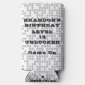 BRUH YOU IN Teen Boy Verjaardagsfeestje Videogame Seltzer Blikjeskoeler (Achterkant)