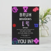 BRUH YOU IN Tiener Jongen Verjaardag Videogame Sle Kaart (Staand voorkant)