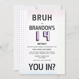 BRUH YOU IN Tiener Jongen Verjaardag Videogame Sle Kaart