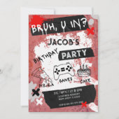 Bruh You In Videospel Tiener Jongen Verjaardag Kaart (Voorkant)