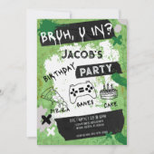 Bruh You In Videospel Tiener Jongen Verjaardag Kaart (Voorkant)