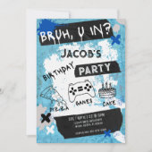 Bruh You In Videospel Tiener Jongen Verjaardag Kaart (Voorkant)