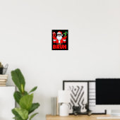 Bruh Zes Zeven 67 Meme 6 7 Elf Kerstman Kerstmis Poster (Thuiskantoor)
