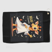 Bruh zijn Halloween Funny Dabbing Ghost Giraffe Lo Golfhanddoek (Horizontaal)