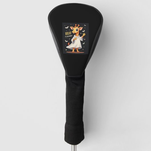 Bruh zijn Halloween Funny Dabbing Ghost Giraffe Lo Golfheadcover (Voorkant)