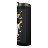 Bruh zijn Halloween Funny Dabbing Ghost Giraffe Lo Thermosbeker (Geroteerd rechts)