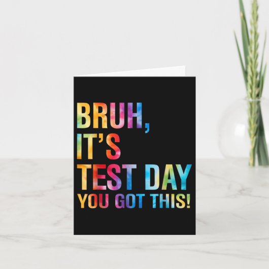 Bruh zijn testdag heb je deze testdag leraar kaart (Voorkant)
