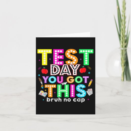 Bruh zijn testdag heb je deze testdag leraar kaart (Voorkant)