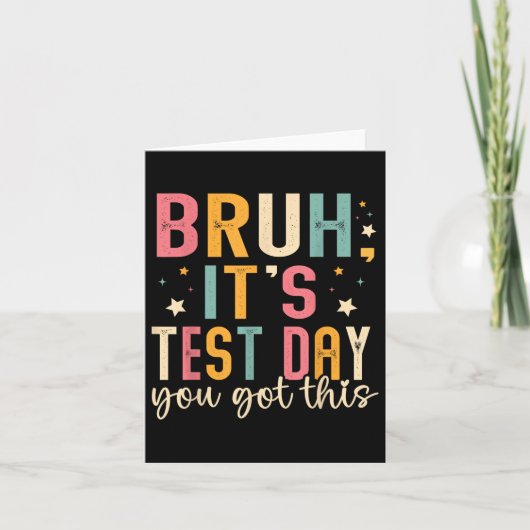 Bruh zijn testdag heb je deze testdag leraar kaart (Voorkant)