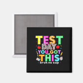 Bruh zijn testdag heb je deze testdag leraar magneet (Voorkant / Achterkant)