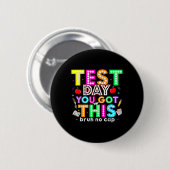 Bruh zijn testdag heb je deze testdag leraar ronde button 5,7 cm (Voorkant /achterkant)