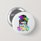 Bruh zijn testdag heb je deze testdag leraar ronde button 5,7 cm (Voorkant /achterkant)