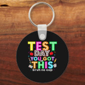 Bruh zijn testdag heb je deze testdag leraar sleutelhanger (Voorkant)
