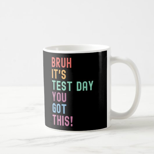 Bruh zijn testdag testen dag leraar Kind Koffiemok (Rechts)
