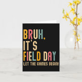 Bruh zijn velddag laat de spelen veldtocht beginne kaart (Gele Bloem)