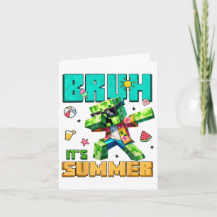 Bruh zijn zomer dabbing gamer jongen verjaardag vi kaart