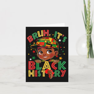Bruh Zwarte Geschiedenis Maand Jongens Melanin Afr Kaart