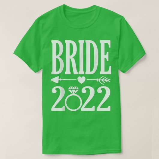 Bruid 2022 Te trouwen in 2022 Schattige trouwdatum T-shirt (Design voorkant)