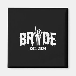 Bruid 2024 Skeleton Hand Huwelijk Halloween Koppel Magneet