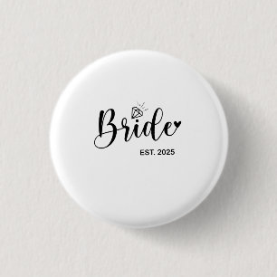 Bruid 2025 Lente Trouw Aankondiging Huwelijk Ronde Button 3,2 Cm