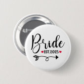 Bruid 2025 Trouwen Matching Mevrouw Est 2025 Getro Ronde Button 5,7 Cm (Voorkant /achterkant)