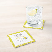 Bruid 2 BEE Mooi Geel Trouwjurk of Bruidsfeest Kartonnen Onderzetters (Insitu)