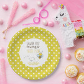 Bruid 2 BEE Schattig Geel Polkadot Vrijgezellenfee Papieren Bordje (Feest)