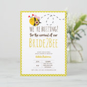 Bruid 2 BEE Schattig Geel Trouwen of Bruidsmeisjes Kaart (Staand voorkant)