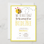 Bruid 2 BEE Schattig Geel Trouwen of Bruidsmeisjes Magnetische Uitnodiging (Voorkant)