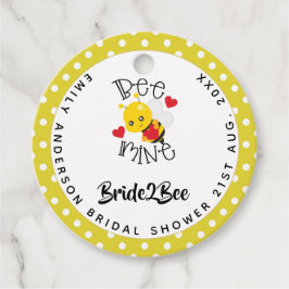 Bruid 2 Bij Mij Geel Stippen Bruiloft Feest Bedankjes Labels