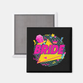 Bruid 90s Bach Crew Team Retro Bachelorette Match Magneet (Voorkant / Achterkant)