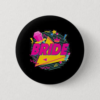 Bruid 90s Bach Crew Team Retro Vrijgezellenfeest M Ronde Button 5,7 Cm