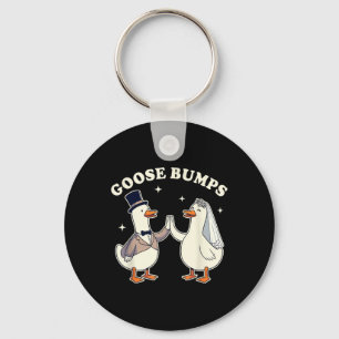 Bruid & bruidegom bruid om Gekke ganzenbruilof Sleutelhanger