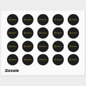 Bruid &amp; Bruidegom Wedding Design Studio Mannen Ronde Sticker (Vel)