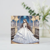 bruid anime kaart (Staand voorkant)