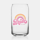 Bruid Babe Bachelorette Aangepaste Naam Blikvorm Glas (Voorkant)