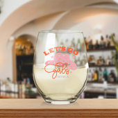 Bruid Babe Bachelorette Aangepaste Naam Stemless W Wijnglas Zonder Voet