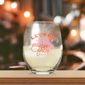 Bruid Babe Bachelorette Aangepaste Naam Stemless W Wijnglas Zonder Voet