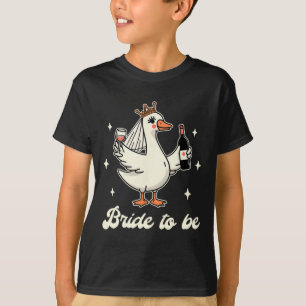 Bruid Babe Bruiloft Trouwfeest Dwaze Gans Bruid T-shirt
