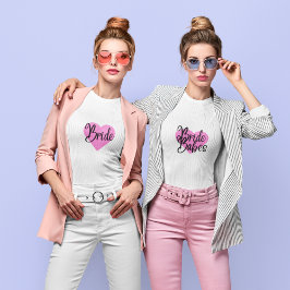 Bruid Babes Hart T-Shirt - Zwart belettering