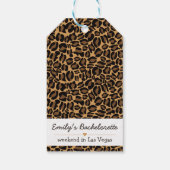 Bruid Bachelorette Boujee Trendy Luipaardprint  Cadeaulabel (Achterkant)