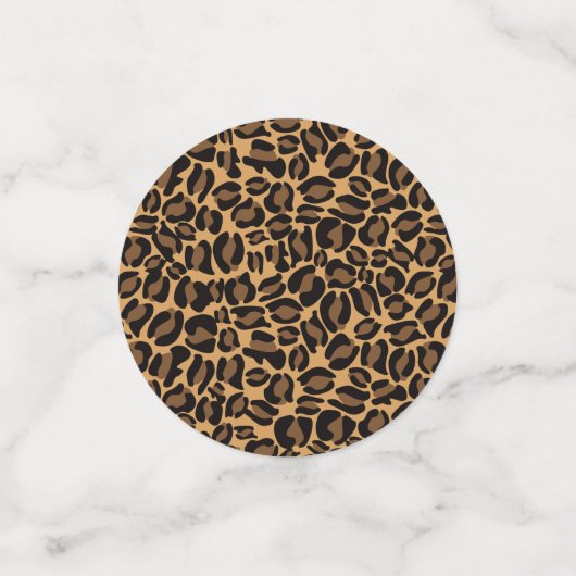 Bruid Bachelorette Boujee Trendy Luipaardprint  Confetti (Kleine voorkant)