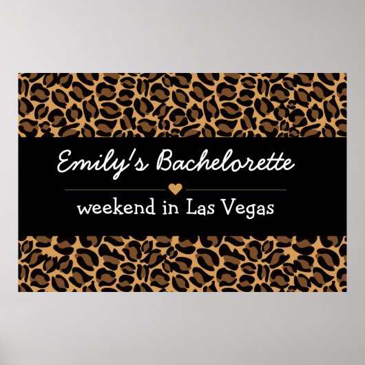 Bruid Bachelorette Boujee Trendy Luipaardprint  Poster (Voorkant)