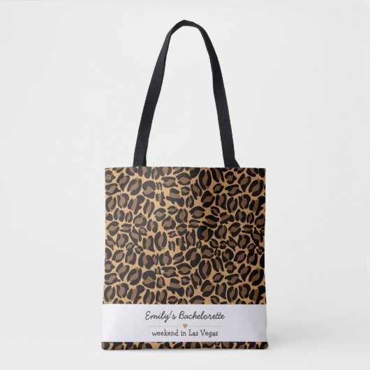 Bruid Bachelorette Boujee Trendy Luipaardprint  Tote Bag (Voorkant)