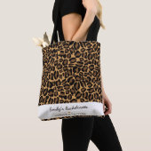 Bruid Bachelorette Boujee Trendy Luipaardprint  Tote Bag (Dichtbij)