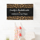 Bruid Bachelorette Feest Luipaardprint Party Spandoek (Insitu)