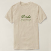 Bruid Bachelorette Party Matching T-shirt (Design voorkant)