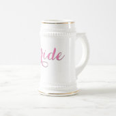 Bruid Beer Stein, vrijgezellencadeau voor bruid Bierpul (Voorkant rechts)